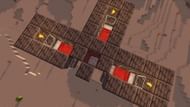 The completed villager rooms in the iron farm, surrounding the center room for a zombie (Image via MInecraft)